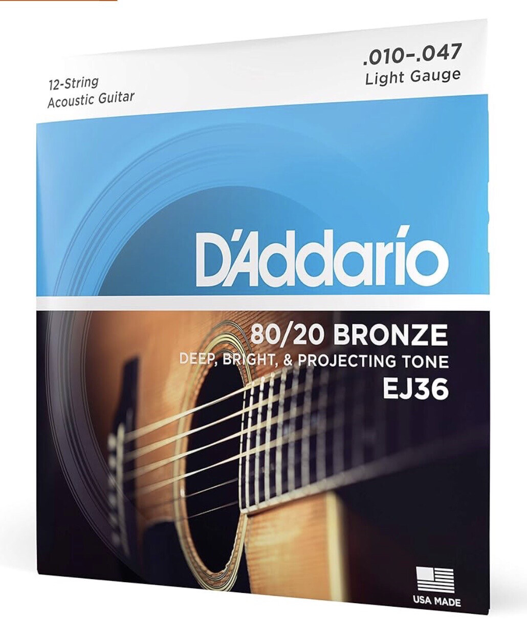 D’Addario 80/20 Light Gauge Acoustic Guitar Strings     EJ11