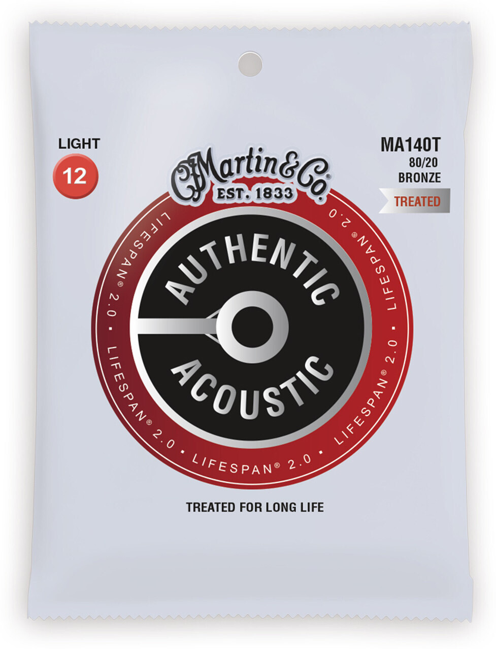 Martin & Co Treated 80/20 Bronze Light Acoustic Guitar Strings - MA140T
