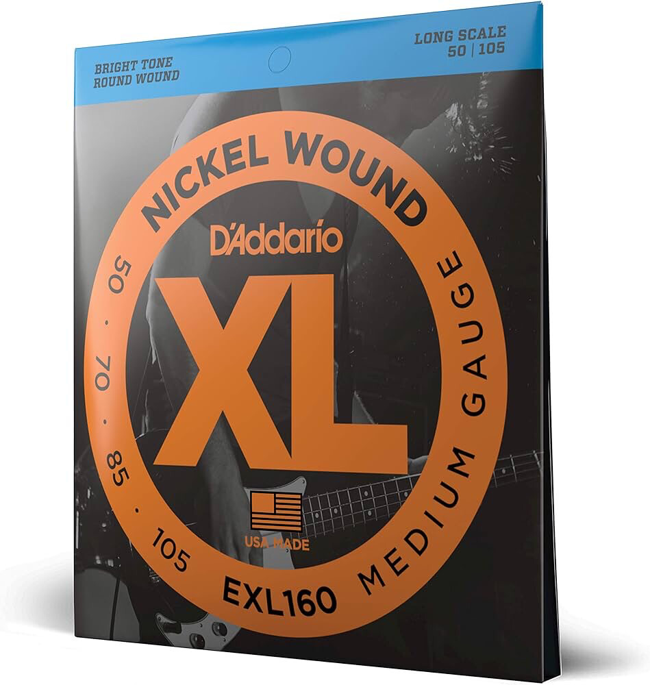 D’Addario XL Nickel Wound Long Scale Bass Strings EXL160