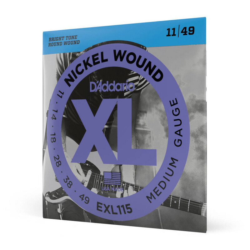 D’Addario XL Nickel Wound Medium Electric Jazz Guitar Strings - EXL115