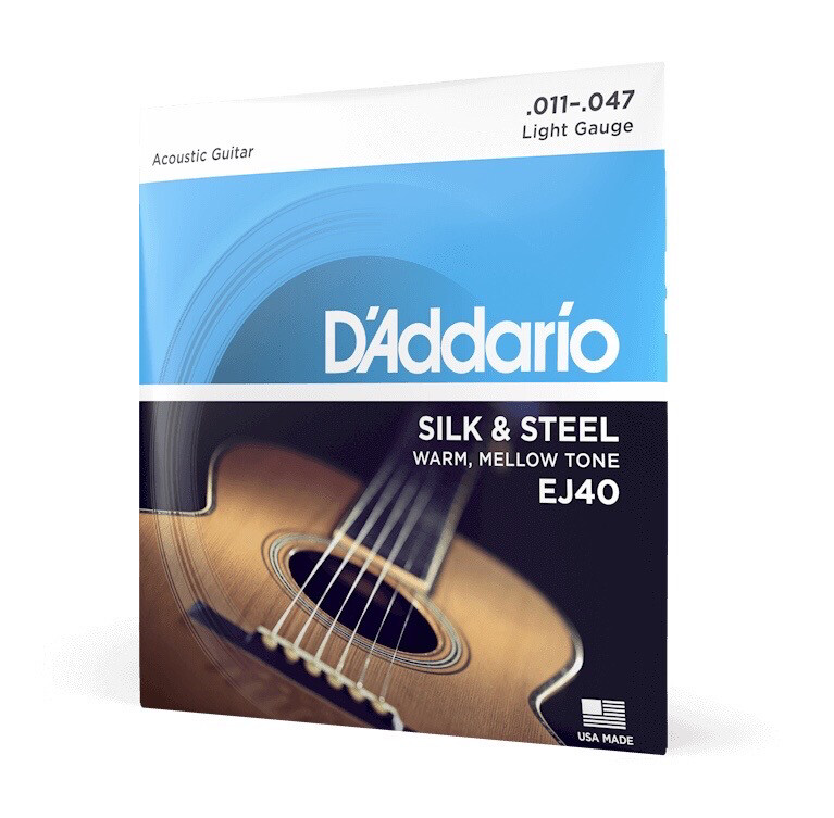 D’Addario Silk And Steel Folk Light Acoustic Strings EJ40