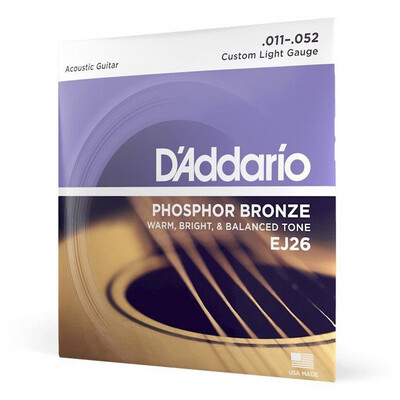 D’Addario Phosphor Bronze Custom Light Acoustic Guitar Strings EJ26
