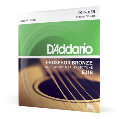 D’Addario Phosphor Bronze Heavy Acoustic Guitar Strings EJ18