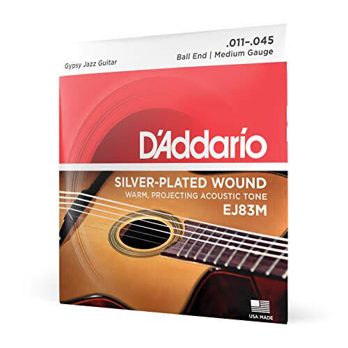D’Addario Gypsy Jazz Silver Plated Medium Guitar Strings EJ83M