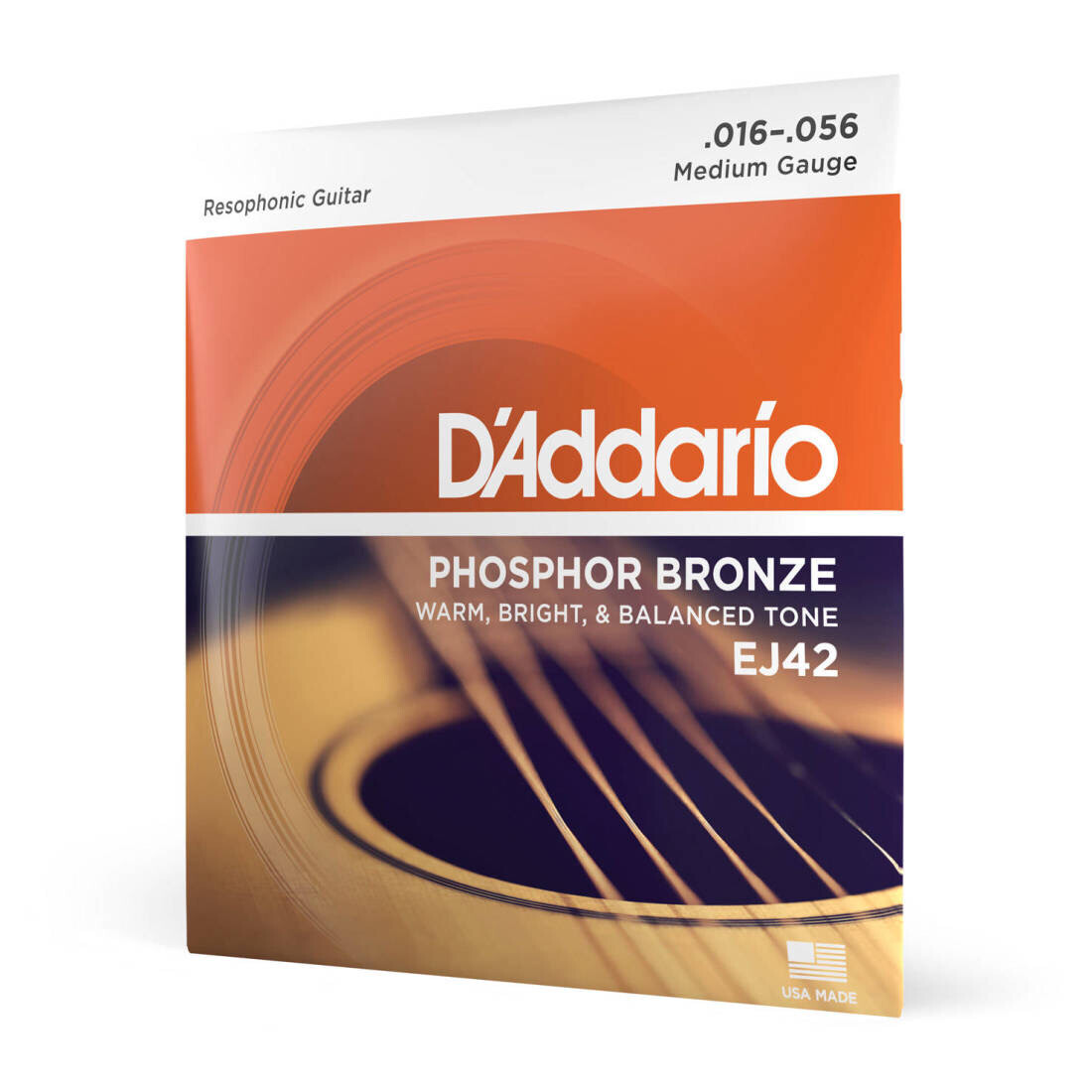 D’Addario Phosphor Bronze Resonator Medium Guitar Strings EJ42