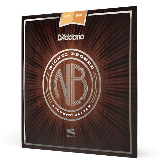 D’Addario Nickel Bronze Light Top Medium Bottom Acoustic Guitar Strings NB1256