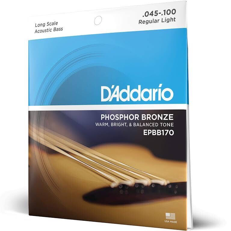 D’Addario Phospor Bronze Long Scale Acoustic Bass Strings EPBB170
