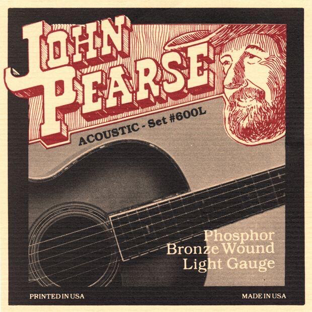 John Pearse 600L Phosphor Bronze Light Acoustic Guitar Strings AGJP-600