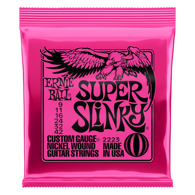 Ernie Ball Super Slinky Electric Guitar Strings     2223