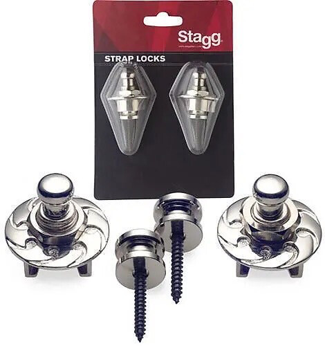 Stagg Strap Buttons Chrome SSL1CR