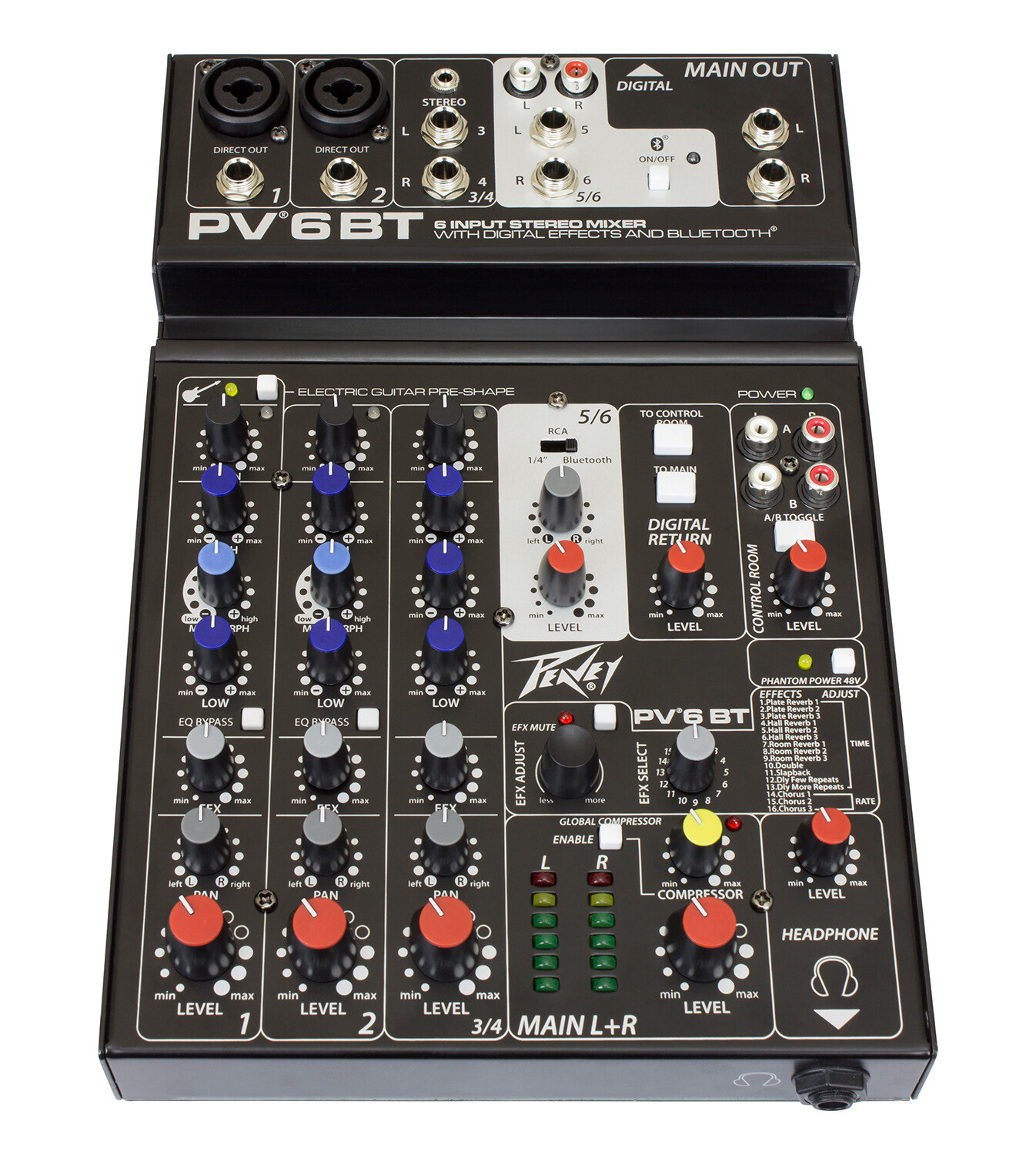 Peavey PV6BT 6 Input Stereo Mixer