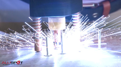 Weld these pins to aluminum panels. Stud welder sold separately.