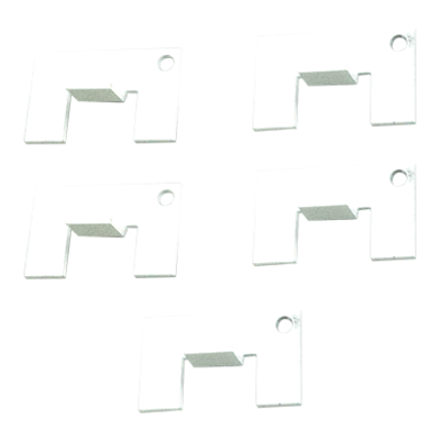 EZ TAB 5pc Plastic Tabs - White 1/2&quot;