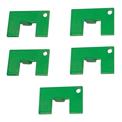 EZ TAB 5pc Plastic Tabs - Green 1/4&quot;