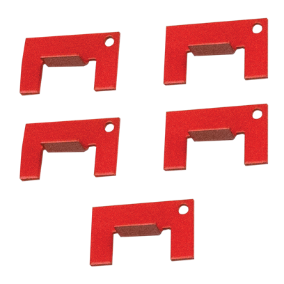 EZ TAB 5pc Plastic Tabs - Red 5/8