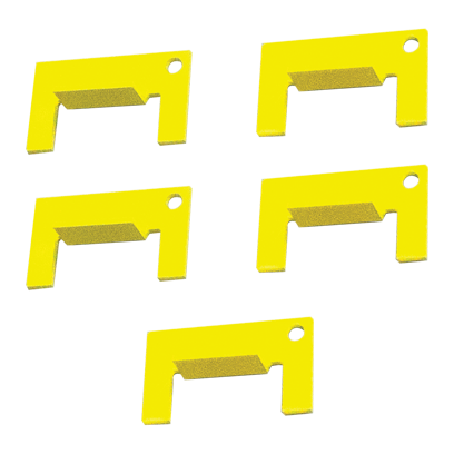 EZ TAB 5pc Plastic Tabs - Yellow 3/8&quot;