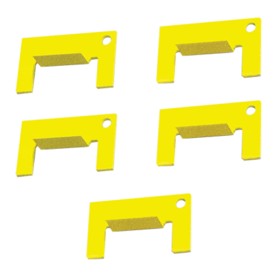 EZ TAB 5pc Plastic Tabs - Yellow 3/8&quot;