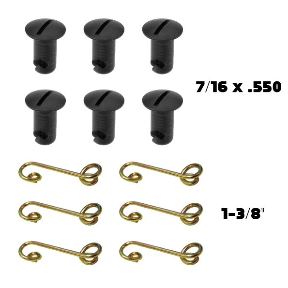 Dzus Quarter Turn Fastener 6 Pack with Springs