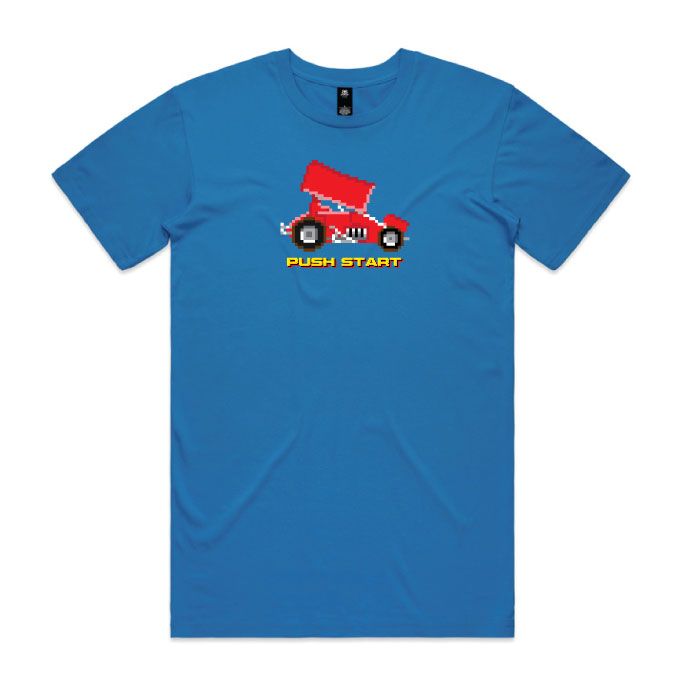 PUSH START 8-bit Sprint Car Tee Shirt