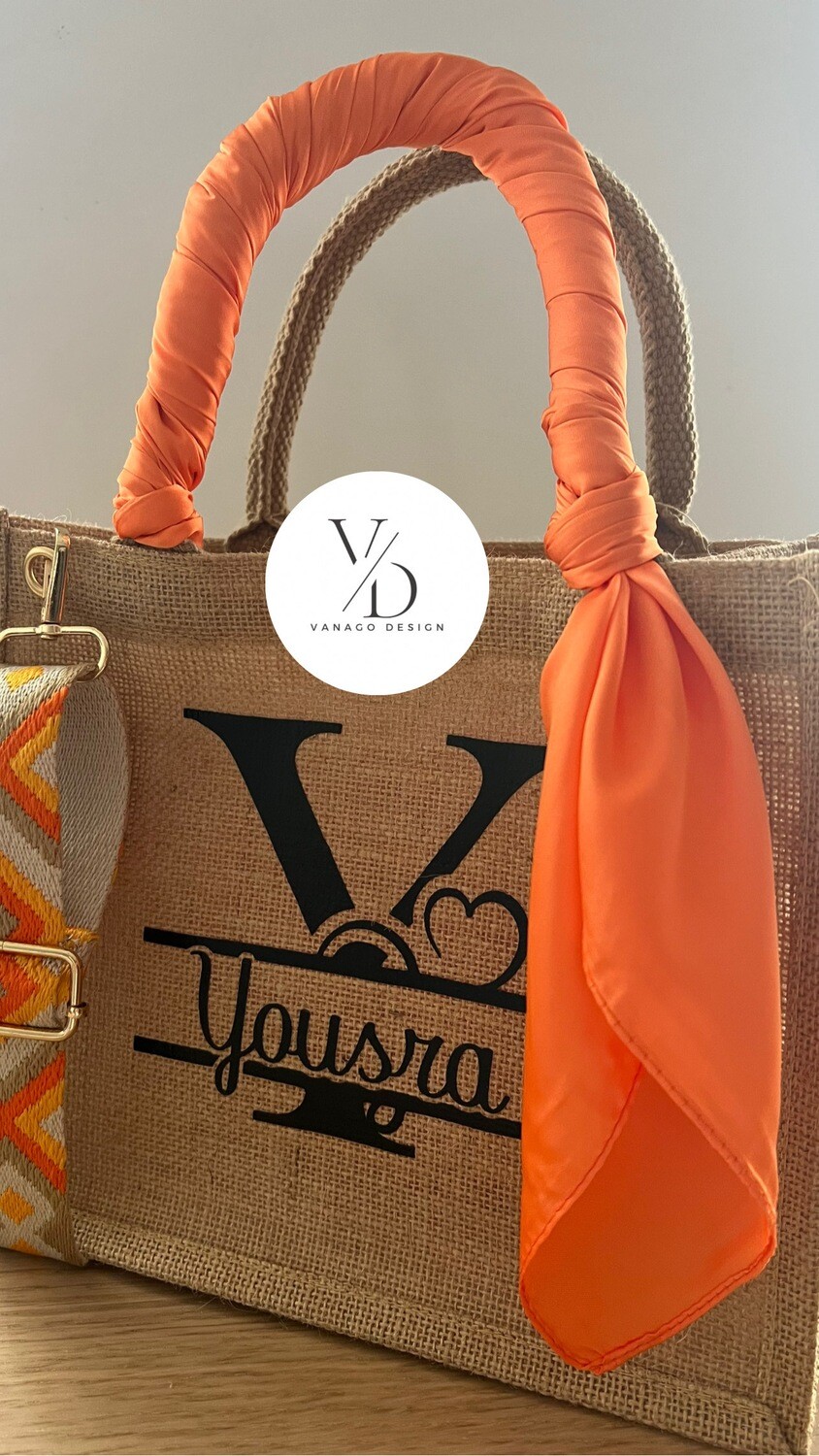 Sac Orangé/Jaune avec personnalisation