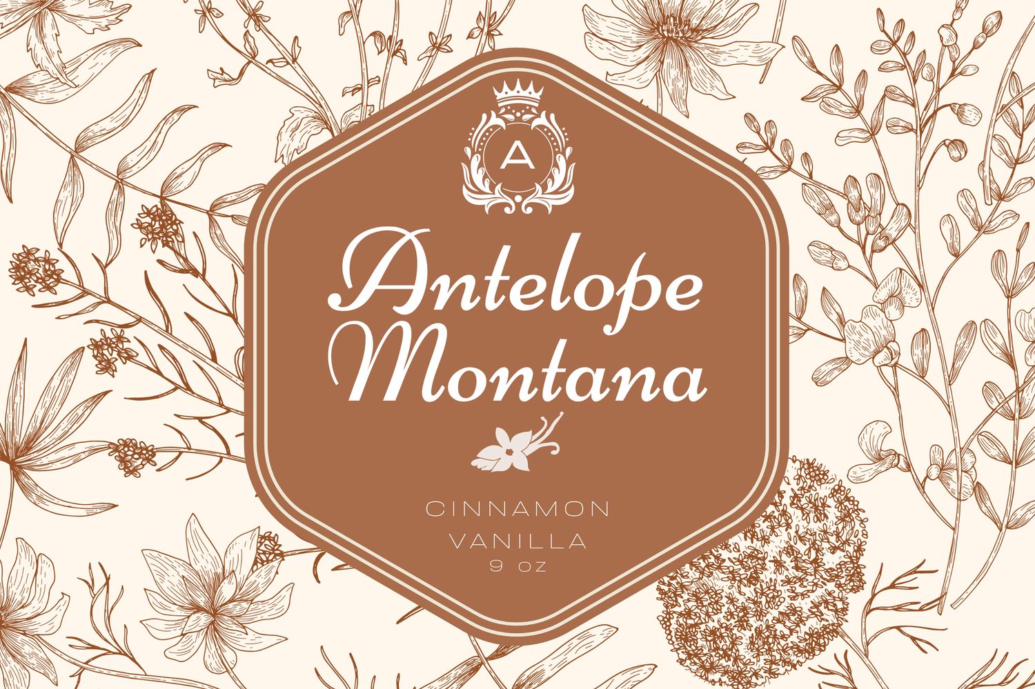 Sheridan County Candles, Scent: Cinnamon Vanilla, Town: Antelope