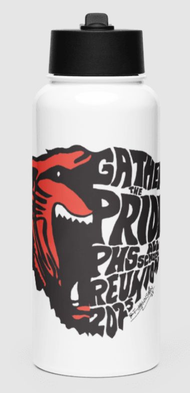 Plentywood Wildcat Reunion Stainless Steel Water Bottle with a Straw Lid