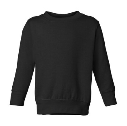 Toddler Fleece Crewneck Sweatshirt, Size: 2T, Colour: Black