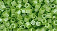 Toho Hex Beads 11/0, Price: Opaque Lustered Sour Apple