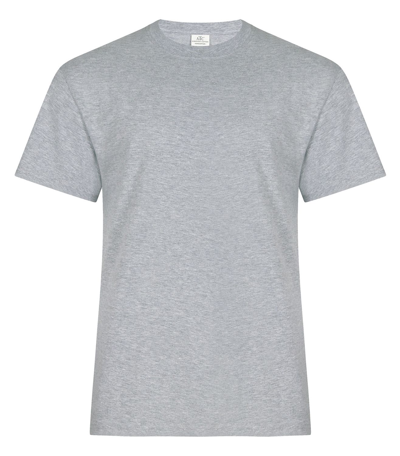 ATC Ring Spun Tee - ATHLETIC GREY, Print Options: No Print, Size: Small