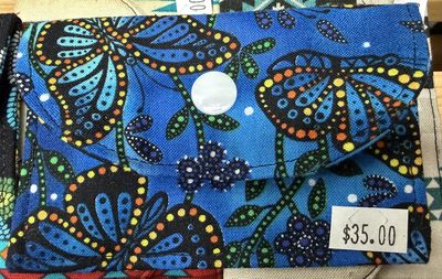 Card Holder Blue Butterfly