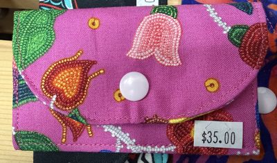 Card Holder Pink Flowers