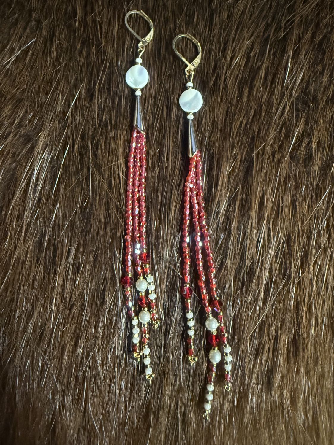 Beaded Beauties by Barb - Red Dangles