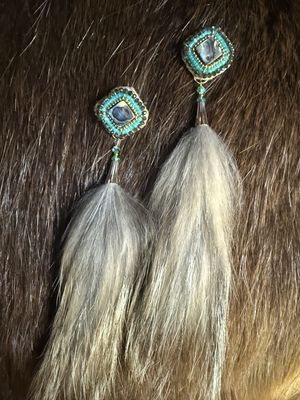 Beaded Beauties by Barb - Abalone &amp; Coyote Fur Drops