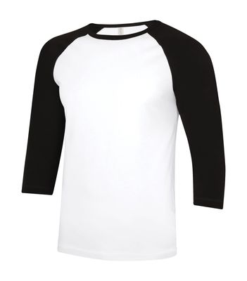 ATC Euro Spun Baseball Tee - WHITE/BLACK