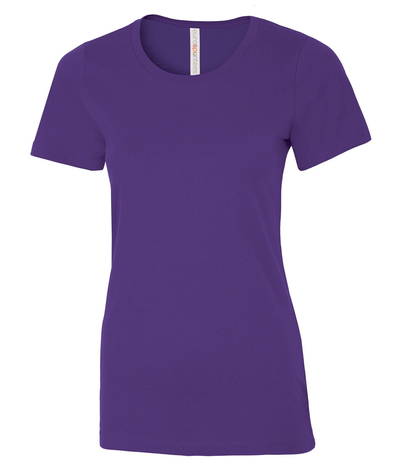 ATC Euro Spun Ladies Tee - PURPLE, Print Options: No Print, Size: XS
