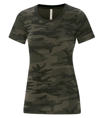 ATC Euro Spun Ladies Tee - BLACK CAMO
