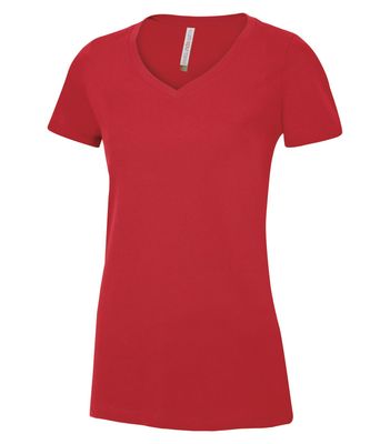 ATC Euro Spun Ladies V-Neck Tee - RED