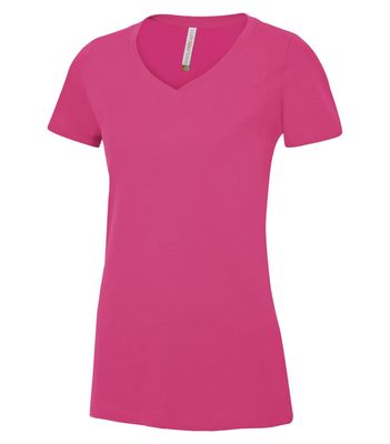 ATC Euro Spun Ladies V-Neck Tee - WILD RASPBERRY