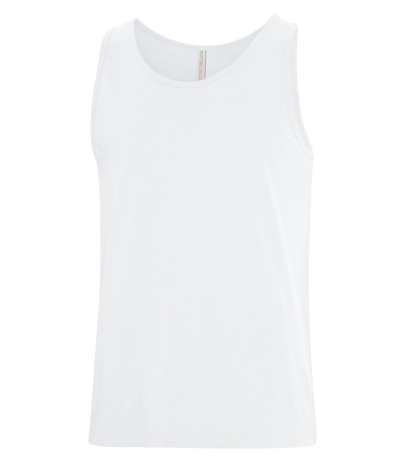 ATC Euro Spun Tank - WHITE, Print Options: No Print, Size: XS