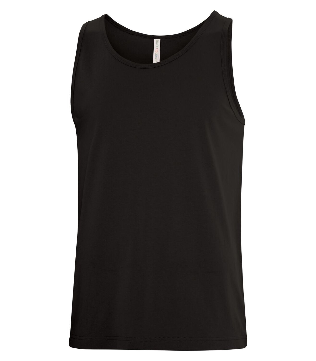 ATC Euro Spun Tank - BLACK, Print Options: No Print, Size: XS