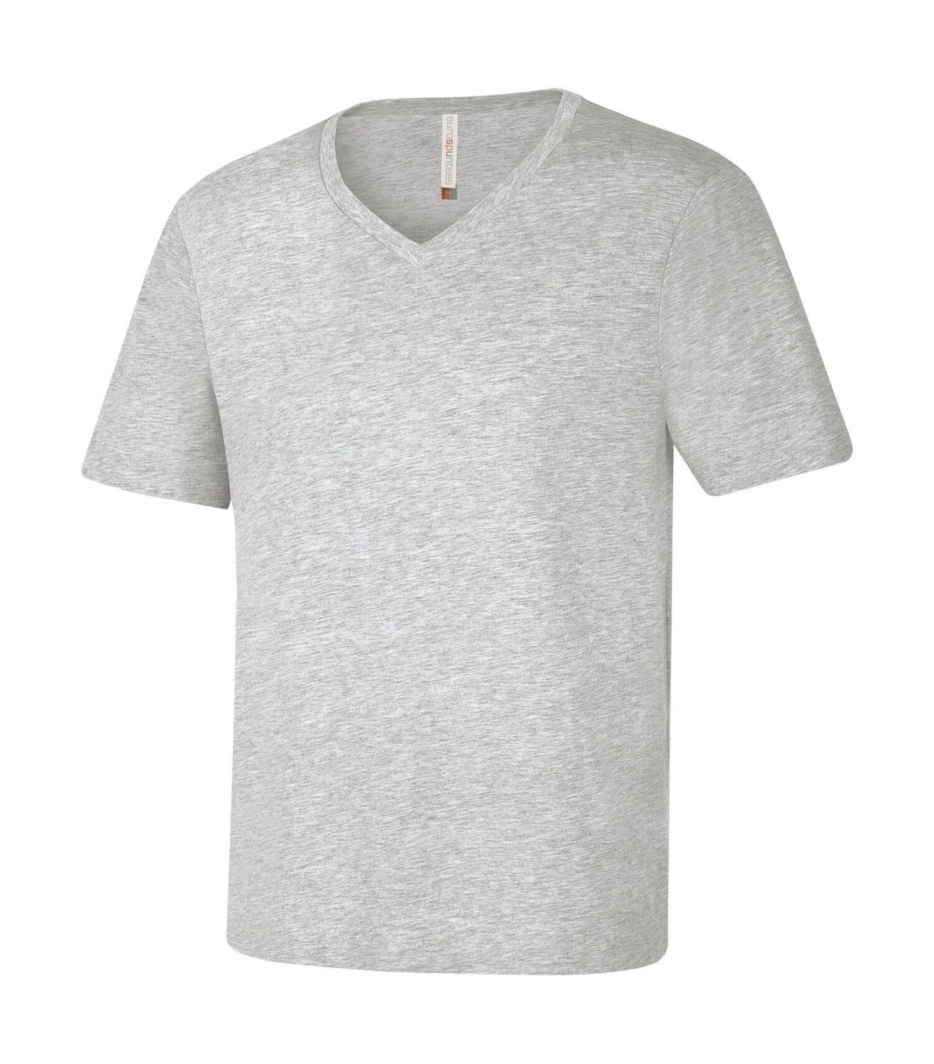ATC Euro Spun V-Neck Tee - ATHLETIC GREY, Print Options: No Print, Size: XS
