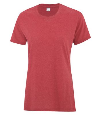 ATC Everyday Cotton Ladies Tee - HEATHER RED