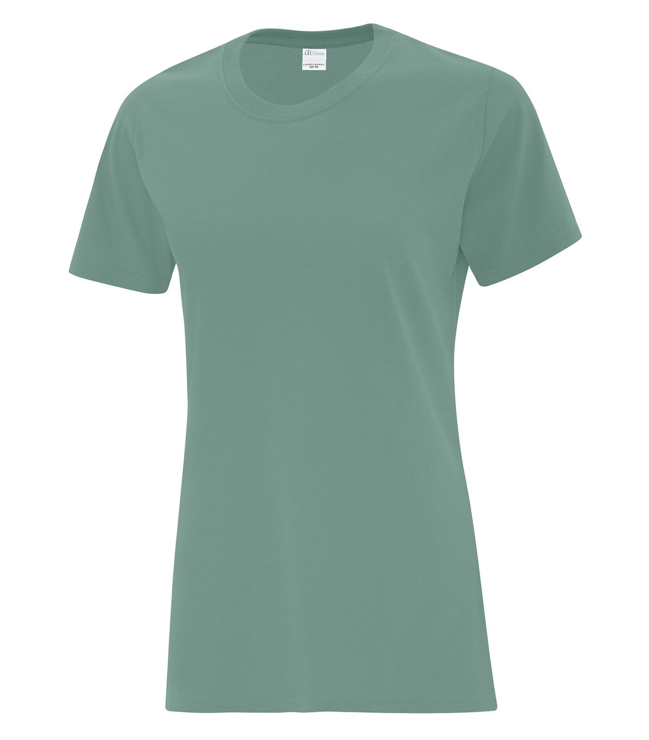 ATC Everyday Cotton Ladies Tee - LAUREL GREEN, Print Options: No Print, Size: XS