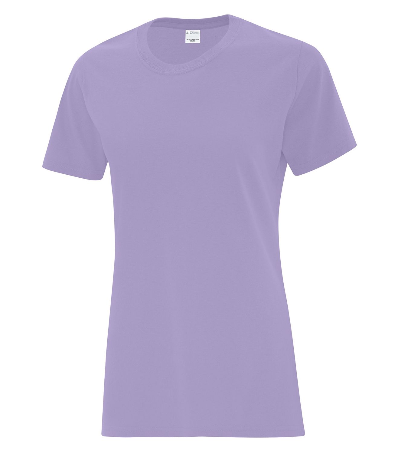 ATC Everyday Cotton Ladies Tee - LAVENDER, Print Options: No Print, Size: XS