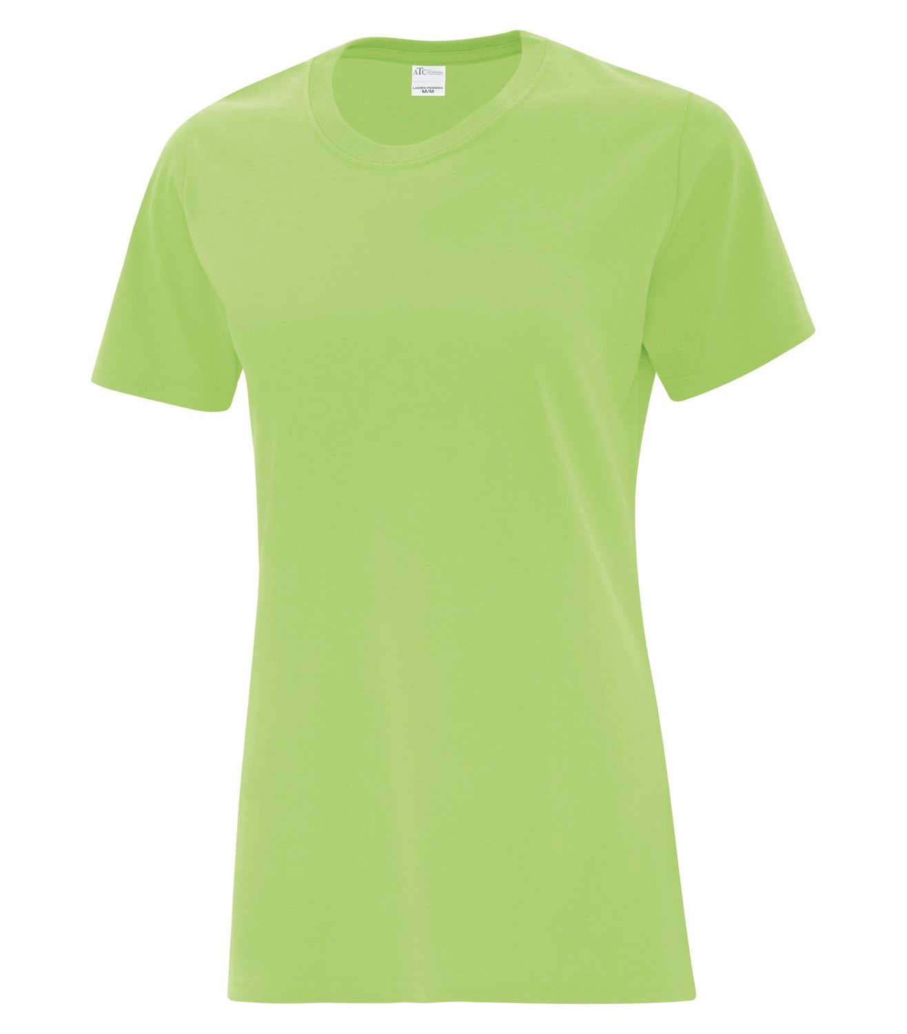 ATC Everyday Cotton Ladies Tee - LIME, Print Options: No Print, Size: XS