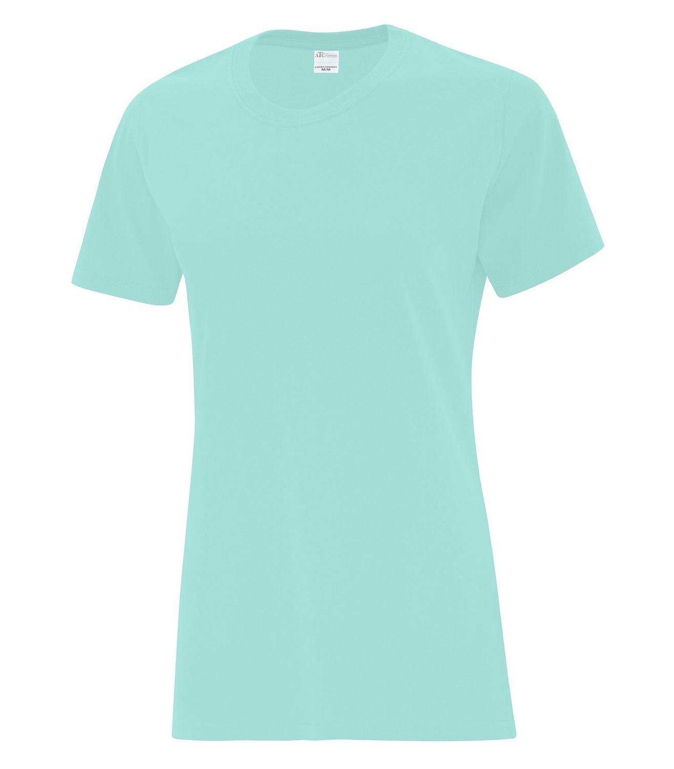 ATC Everyday Cotton Ladies Tee - TRUE CELADON, Print Options: No Print, Size: XS