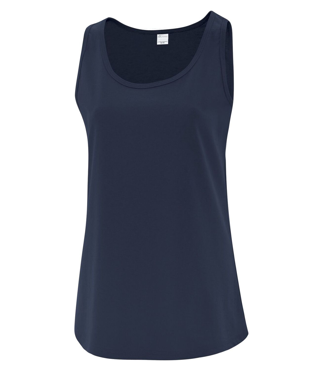 ATC Everyday Cotton Ladies Tank - NAVY, Print Options: No Print, Size: XS