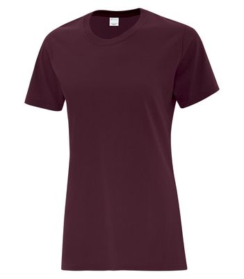 ATC Everyday Cotton Ladies Tee - MAROON