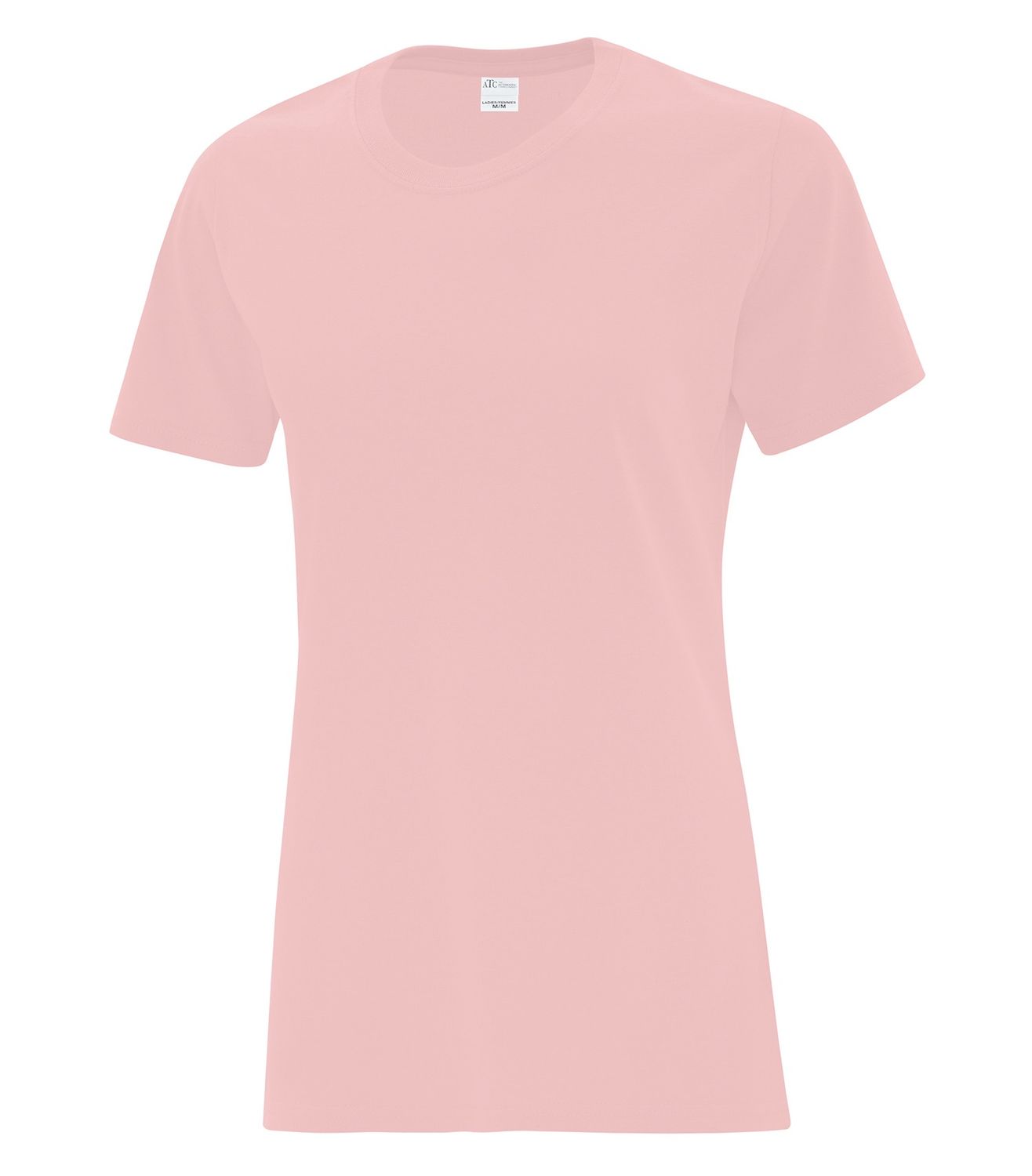 ATC Everyday Cotton Ladies Tee - PALE BLUSH, Print Options: No Print, Size: XS