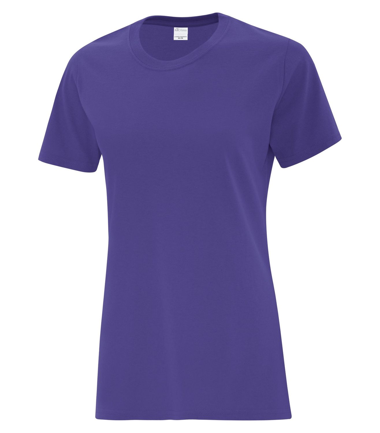 ATC Everyday Cotton Ladies Tee - PURPLE, Print Options: No Print, Size: XS